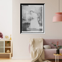 Girl playing solitaire, Antique Poster