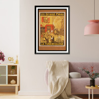 Un grand fleacuteau la tuberculose Classic, Vintage Wall Art