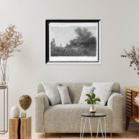 Historic Framed Print, Edge of the woods,  17-7/8" x 21-7/8"