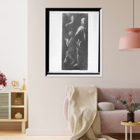 Historic Framed Print, Fragment of a painting,  17-7/8" x 21-7/8"