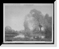 Historic Framed Print, L'etang aux villas,  17-7/8" x 21-7/8"