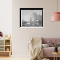 Historic Framed Print, L'etang aux villas,  17-7/8" x 21-7/8"