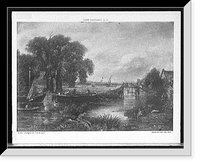 Historic Framed Print, Barges on the Stour,  17-7/8" x 21-7/8"