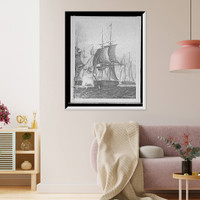 Historic Framed Print, The Niagara, Perry's flagship - 2,  17-7/8" x 21-7/8"