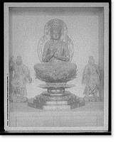 Japanese wooden sculpture, Boston Museum of Fine Arts, Vintage Print