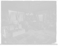 Historic Framed Print, [Living room with double windows and world globe],  17-7/8" x 21-7/8"