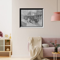 Coke delivery wagon and workers, Detroit City GasCompany, Mich, Historic Print