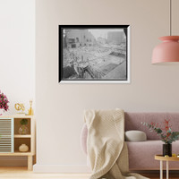 Historic Framed Print, [Foundation for retort house, construction for Detroit City Gas Company],  17-7/8" x 21-7/8"