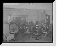 Historic Framed Print, [Pringle Furniture Co. showroom with chairs, Detroit, Mich.],  17-7/8" x 21-7/8"