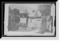 Historic Framed Print, Guanajuato reservoir and garden,  17-7/8" x 21-7/8"