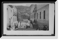 Historic Framed Print, A street in Guanajuato,  17-7/8" x 21-7/8"