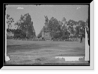 Historic Framed Print, Statue of Columbus, Mexico,  17-7/8" x 21-7/8"