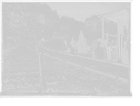 Historic Framed Print, [Railroad station, Mexico],  17-7/8" x 21-7/8"