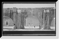 Historic Framed Print, [Group of cargadores by old aqueduct, Mexico City, Mexico],  17-7/8" x 21-7/8"