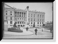 Beacon Hill Memorial Column and Massachusetts State House, Boston, Mass, Historic Print