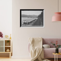 Pergola Casino by shore road and steamer Horicon at wharf, Fort William Henry Hotel, Lake George, N.Y, Antique Wall Art