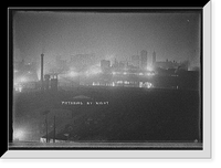 Historic Framed Print, Pittsburg by night,  17-7/8" x 21-7/8"