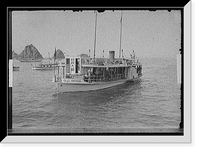 Historic Framed Print, [Empress, side wheeler, approaching Catalina Island harbor, Calif.],  17-7/8" x 21-7/8"