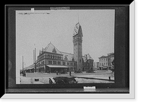 Historic Framed Print, Dearborn Street station, Chicago, Ill.,  17-7/8" x 21-7/8"