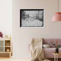Historic Framed Print, [Unloading Gorton's codfish, Gloucester, Mass.],  17-7/8" x 21-7/8"