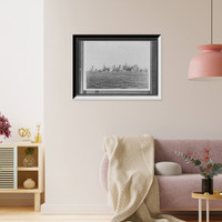 Historic Framed Print, [New York skyline and harbor, New York, N.Y.],  17-7/8" x 21-7/8"