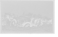 Car mired in mud, Antique Print