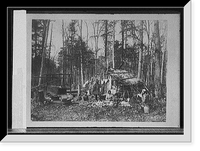 Historic Framed Print, Shop-no gun Indian sugar camp,  17-7/8" x 21-7/8"