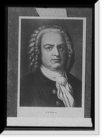 Historic Framed Print, J.S. Bach,  17-7/8" x 21-7/8"