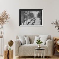 Historic Framed Print, [Plaza and street],  17-7/8" x 21-7/8"