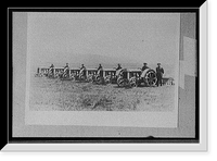 Fleet of Fords in Western ranch, Antique Print
