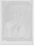 Historic Framed Print, [Seated boy in checkered jacket],  17-7/8" x 21-7/8"