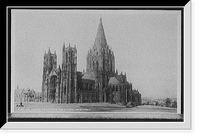 Historic Framed Print, Cathedral of St. John the Divine, New York,  17-7/8" x 21-7/8"