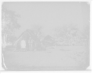 Historic Framed Print, [Straw cottages in Salamanca, Mexico],  17-7/8" x 21-7/8"