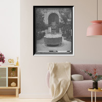 Historic Framed Print, Sacrifice stone, court of the Muse[um, Mexico],  17-7/8" x 21-7/8"