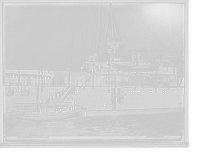 Historic Framed Print, U.S.S. Olympia, visiting Admiral Dewey,  17-7/8" x 21-7/8"