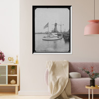Historic Framed Print, U.S.S. Miantonomoh - 4,  17-7/8" x 21-7/8"