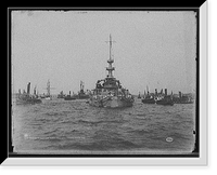 Return of Santiago fleet, New York Harbor, Aug. 20, 1898 - 3, Antique Poster