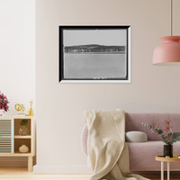 Historic Framed Print, Mackinac Island from Round Island - 11,  17-7/8" x 21-7/8"