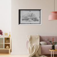 Historic Framed Print, Sheffield Car Co., paint shop,  17-7/8" x 21-7/8"