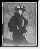 Historic Framed Print, [Mrs. Martha Greiffenhagen, full-length portrait],  17-7/8" x 21-7/8"