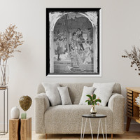Landing of Cadillac's wife in Detroit Classic, Vintage Poster