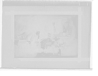 Man, possibly physician, watching sick child while woman weeps and another man looks on, Vintage Print