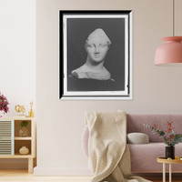 Historic Framed Print, Head from Chios, Greek, 4th century, B.C.,  17-7/8" x 21-7/8"