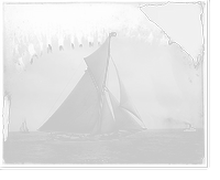 Historic Framed Print, [Yacht, possibly at America's Cup races],  17-7/8" x 21-7/8"