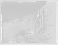 Historic Framed Print, The Falls from below - 2,  17-7/8" x 21-7/8"