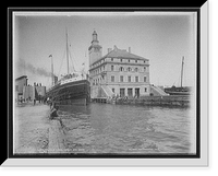 Historic Framed Print, Weitzle [i.e. Weitzel] Lock, Sault Ste. Marie - 2,  17-7/8" x 21-7/8"