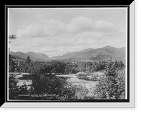 Historic Framed Print, Franconia Mountains from North Woodstock, White Mountains,  17-7/8" x 21-7/8"