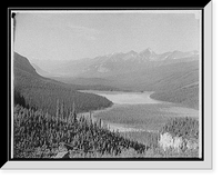 Historic Framed Print, [Yoho Park Reserve, B.C., Canada, Van Horn Range & Emerald Lake],  17-7/8" x 21-7/8"
