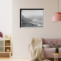 Historic Framed Print, [Yoho Park Reserve, B.C., Canada, Van Horn Range & Emerald Lake],  17-7/8" x 21-7/8"