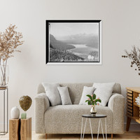 Historic Framed Print, [Yoho Park Reserve, B.C., Canada, Van Horn Range & Emerald Lake],  17-7/8" x 21-7/8"